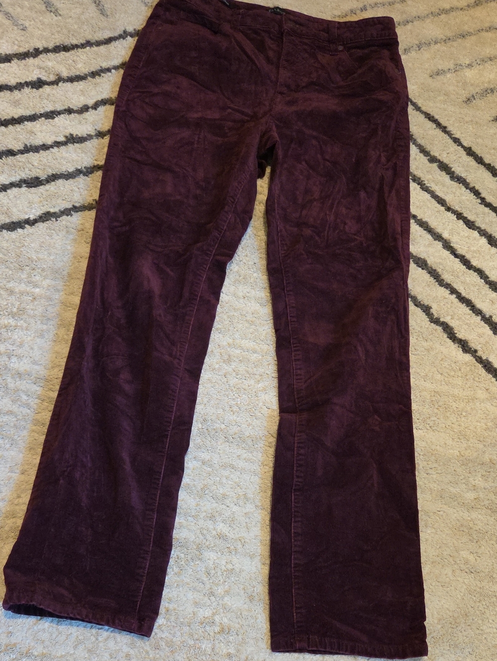 Talbots Plum Corduroy Boot-Cut Pants